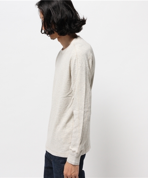 SHIPS（シップス）の「SA: ヴィンテージ サーマル クルーネック ロングスリーブ Tシャツ（Tシャツ/カットソー・メンズ・グレー/ダークグレー/ネイビー/オフホワイト・SMALL/MEDIUM/LARGE/X-LARGE）」の6枚目の写真