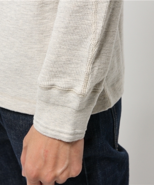 SHIPS（シップス）の「SA: ヴィンテージ サーマル クルーネック ロングスリーブ Tシャツ（Tシャツ/カットソー・メンズ・グレー/ダークグレー/ネイビー/オフホワイト・SMALL/MEDIUM/LARGE/X-LARGE）」の9枚目の写真