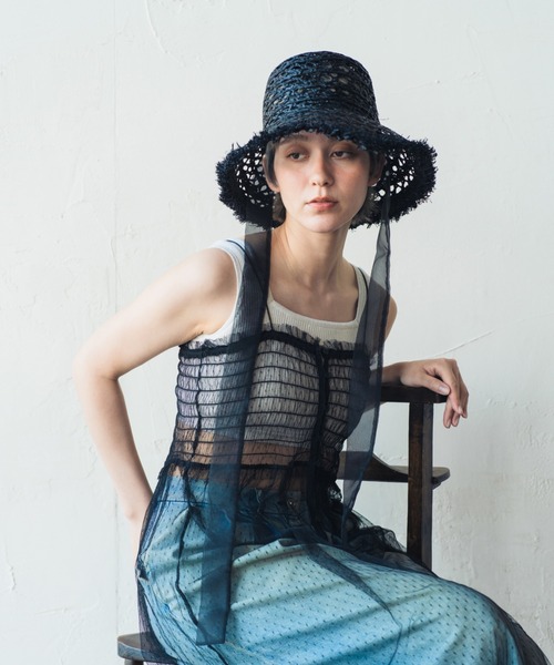 ORIENT MILLINERY（オリエント ミリナリー）の「PALOMA【ﾊﾟﾛﾏ】（ハット・レディース・ナチュラル/ブラック・FREE）」の13枚目の写真