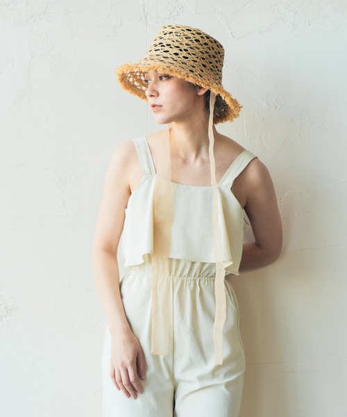 ORIENT MILLINERY（オリエント ミリナリー）の「PALOMA【ﾊﾟﾛﾏ】（ハット・レディース・ナチュラル/ブラック・FREE）」の6枚目の写真