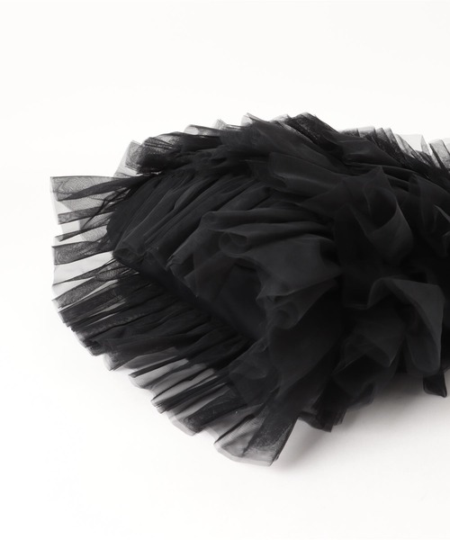 Scrap Book(スクラップブック)の「【Scrap Book】フリルバッグ(トートバッグ・レディース・ブラック/グレー・FREE)」の5枚目の写真