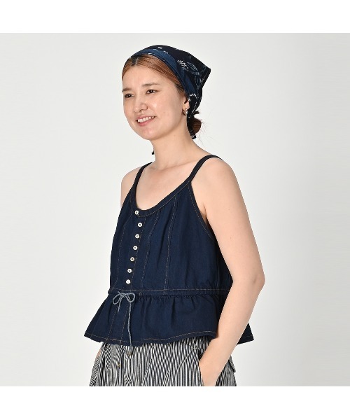 45R（フォーティファイブアール）の「大麦デニムのキャミソール（濃）（キャミソール・レディース・ブルー系その他/インディゴブルー・MEDIUM）」の5枚目の写真