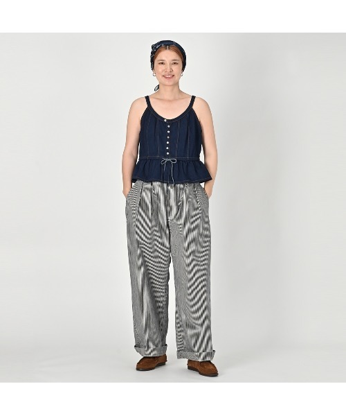 45R（フォーティファイブアール）の「大麦デニムのキャミソール（濃）（キャミソール・レディース・ブルー系その他/インディゴブルー・MEDIUM）」の7枚目の写真