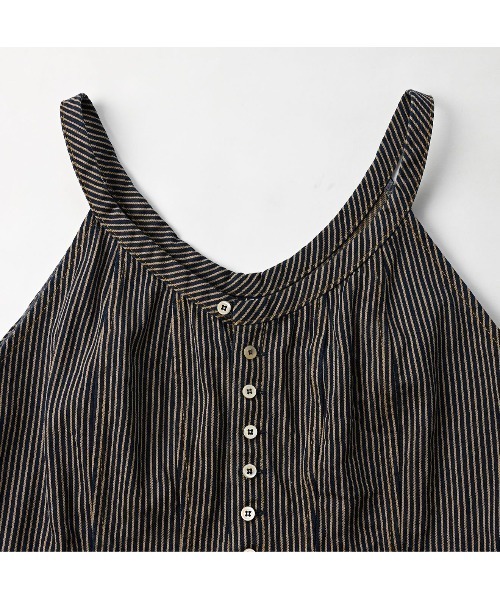 45R（フォーティファイブアール）の「大麦デニムのキャミソール（濃）（キャミソール・レディース・ブルー系その他/インディゴブルー・MEDIUM）」の8枚目の写真