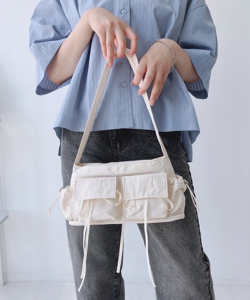 サイドリボンダブルポケットショルダーバッグ 【ZOZOTOWN限定アイテム