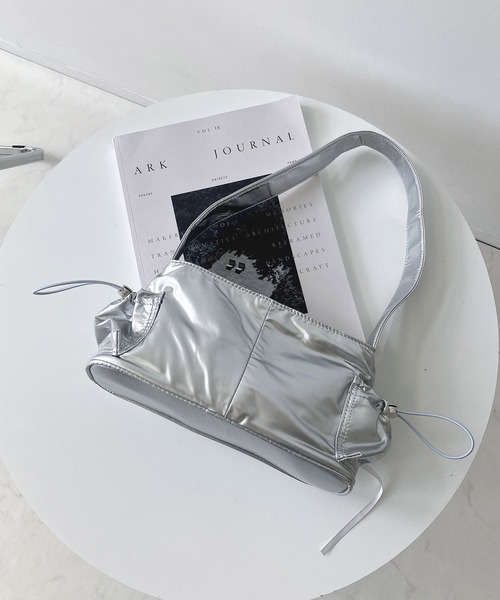 セール】サイドリボンダブルポケットショルダーバッグ 【ZOZOTOWN限定