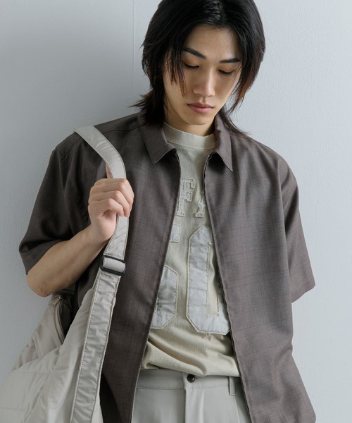 SENSE OF PLACE by URBAN RESEARCH(センスオブプレイスバイアーバンリサーチ)の「チェックフロントジップレギュラーカラーシャツ(シャツ/ブラウス・メンズ・グレー/ブラウン/ネイビー・MEDIUM/LARGE)」の4枚目の写真