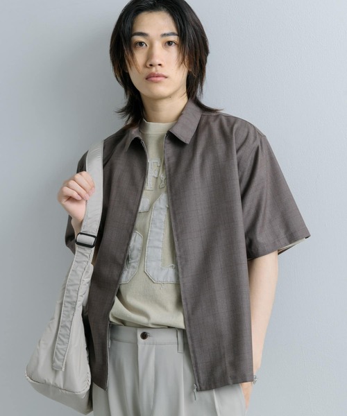 SENSE OF PLACE by URBAN RESEARCH(センスオブプレイスバイアーバンリサーチ)の「チェックフロントジップレギュラーカラーシャツ(シャツ/ブラウス・メンズ・グレー/ブラウン/ネイビー・MEDIUM/LARGE)」の5枚目の写真