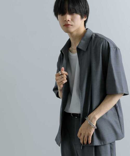 SENSE OF PLACE by URBAN RESEARCH(センスオブプレイスバイアーバンリサーチ)の「チェックフロントジップレギュラーカラーシャツ(シャツ/ブラウス・メンズ・グレー/ブラウン/ネイビー・MEDIUM/LARGE)」の13枚目の写真