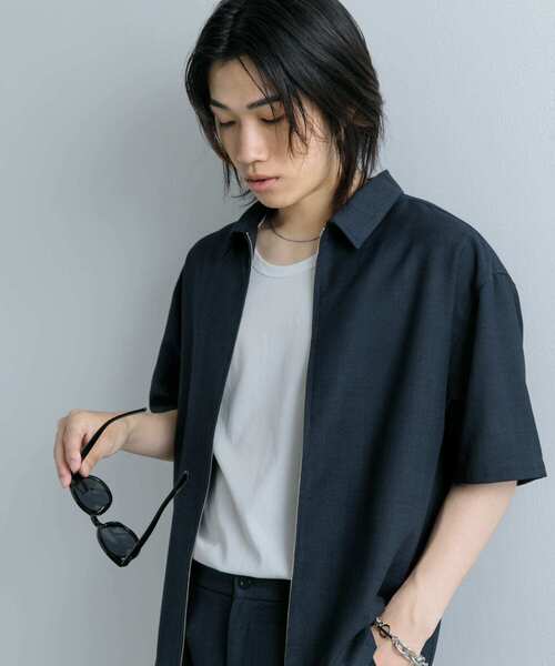 SENSE OF PLACE by URBAN RESEARCH(センスオブプレイスバイアーバンリサーチ)の「チェックフロントジップレギュラーカラーシャツ(シャツ/ブラウス・メンズ・グレー/ブラウン/ネイビー・MEDIUM/LARGE)」の17枚目の写真