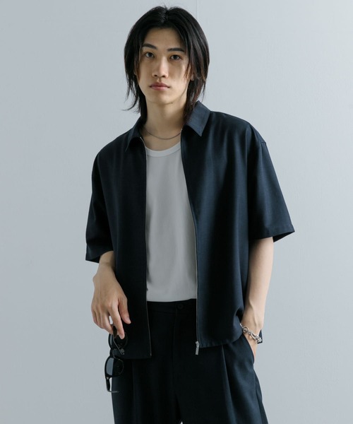 SENSE OF PLACE by URBAN RESEARCH(センスオブプレイスバイアーバンリサーチ)の「チェックフロントジップレギュラーカラーシャツ(シャツ/ブラウス・メンズ・グレー/ブラウン/ネイビー・MEDIUM/LARGE)」の18枚目の写真