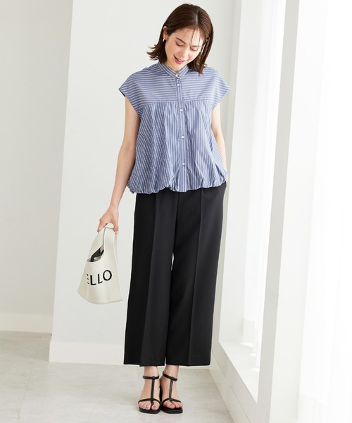 moana  unminou♥新品未使用 ストライプバルーンブラウス 大きいサイズ 肩出しストライプブラウス marun 通販【ニッセン】