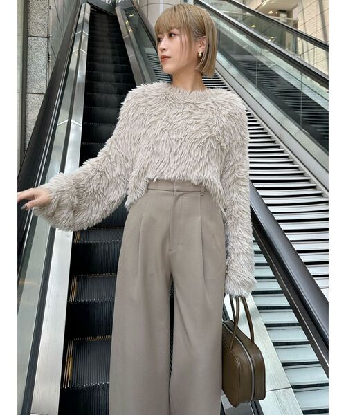 MURUA（ムルーア）の「【SET UP対応】ヘムアジャストタックパンツ（その他パンツ・レディース・ベージュ/ブラック/グレー・1/2）」の22枚目の写真