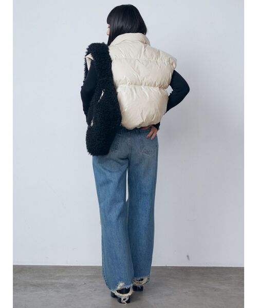 EMODA（エモダ）の「リップドワイドジーンンズ（デニムパンツ・レディース・ライトブルー/グレー・SMALL/MEDIUM）」の4枚目の写真