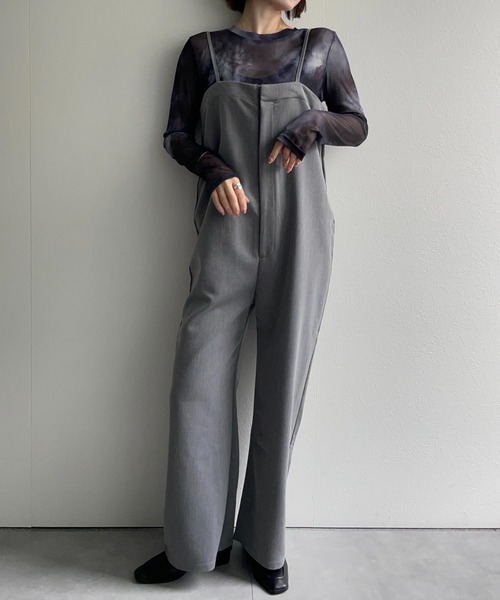 ap retro(アプレトロ)の「バックオープンフロントジップキャミサロペット(サロペット/オーバーオール・レディース・ネイビー/グレー/グレー系その他/ブラック・FREE)」の12枚目の写真