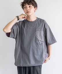 Ridingmania | 【Ridingmania】異素材切り替えプルオーバー/オーバーTシャツ(Tシャツ/カットソー)