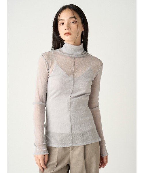 シアーラメチュールタートルトップス