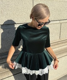 JENNE(ジェンヌ)のレースペプラムトップス(その他トップス)