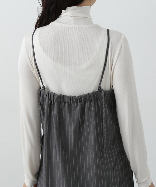 N.（N. Natural Beauty Basic）（エヌエヌナチュラルビューティーベーシック）の「◆ロングキャミ＆ワイドパンツセットアップ（セットアップ・レディース・ブラック/グレー系その他・MEDIUM）」の9枚目の写真