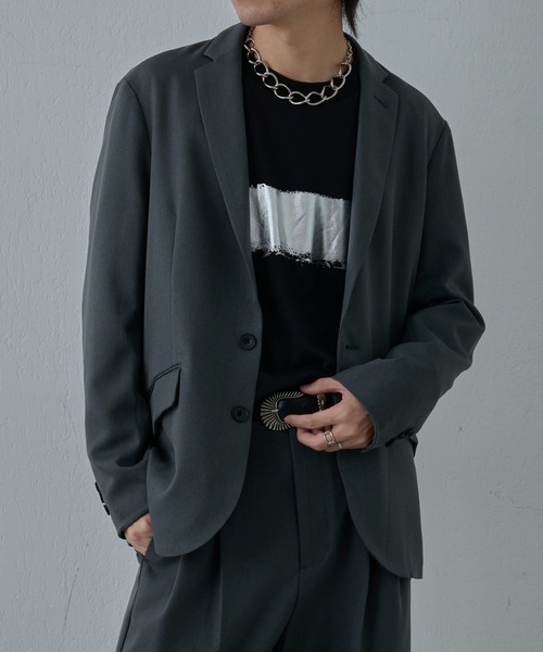 COLONY 2139（コロニートゥーワンスリーナイン）の「ウォッシャブルケアテーラードジャケット（テーラードジャケット・メンズ・グレー/ブラック・LARGE/MEDIUM）」の7枚目の写真