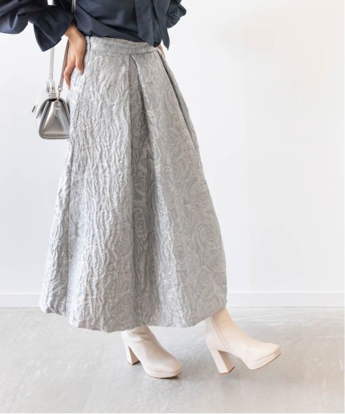 RANDA（ランダ）の「フラワージャガードフレアスカート（スカート・レディース・ブラック/グレー/ホワイト・0/1）」の15枚目の写真