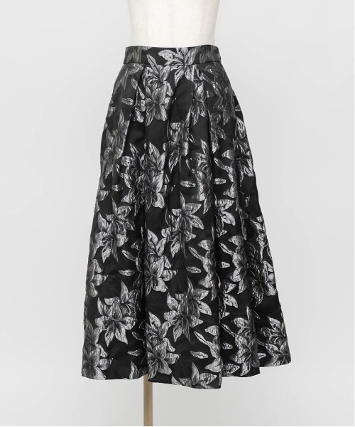 RANDA（ランダ）の「フラワージャガードフレアスカート（スカート・レディース・ブラック/グレー/ホワイト・0/1）」の19枚目の写真