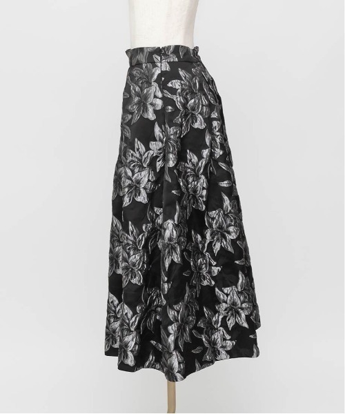RANDA（ランダ）の「フラワージャガードフレアスカート（スカート・レディース・ブラック/グレー/ホワイト・0/1）」の20枚目の写真