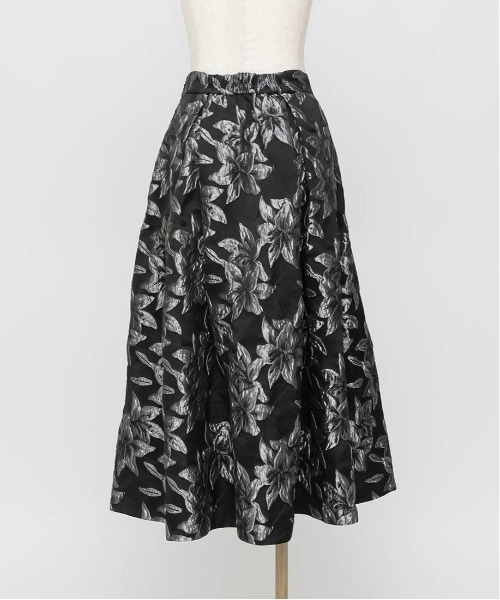 RANDA（ランダ）の「フラワージャガードフレアスカート（スカート・レディース・ブラック/グレー/ホワイト・0/1）」の21枚目の写真