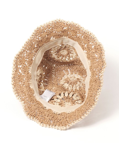 BAYFLOW（ベイフロー）の「モチーフペーパーハット（ハット・レディース・ライトブラウン/ナチュラル・FREE）」の6枚目の写真