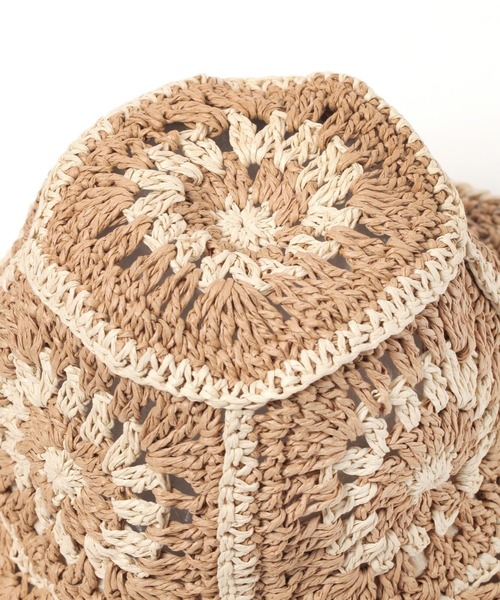 BAYFLOW（ベイフロー）の「モチーフペーパーハット（ハット・レディース・ライトブラウン/ナチュラル・FREE）」の8枚目の写真