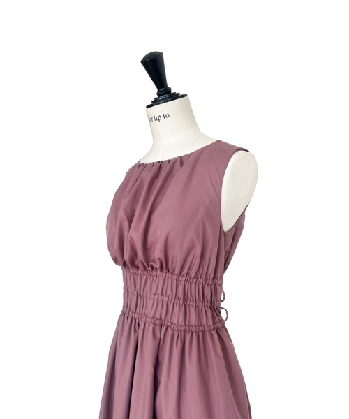 ワンピース herlipto Riviera Double Bow Dress rose misty blue / white / rose】Riviera Double Bow Dress
