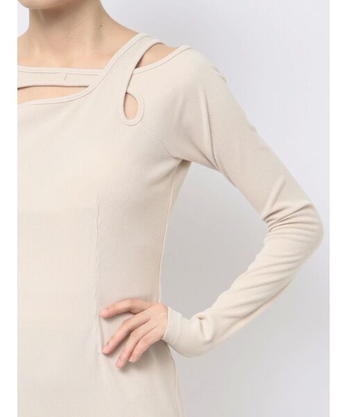 EATME（イートミー）の「ダブルリボンリブワンピース（ワンピース・レディース・アイボリー/ブラック/ネイビー・FREE）」の16枚目の写真