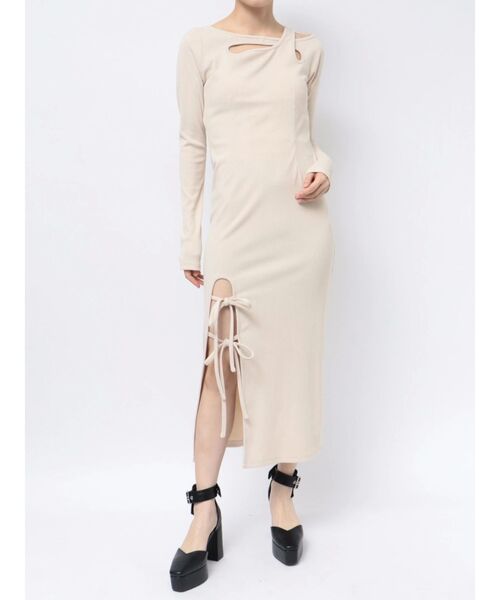 EATME（イートミー）の「ダブルリボンリブワンピース（ワンピース・レディース・アイボリー/ブラック/ネイビー・FREE）」の22枚目の写真