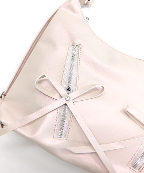 RIBBON STRING ショルダーバッグ [3カラー] セール】3WAYリボンファスナーショルダーバッグ（ショルダー
