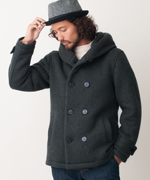 ikka | スライバーニットダブルフーディ(ピーコート)