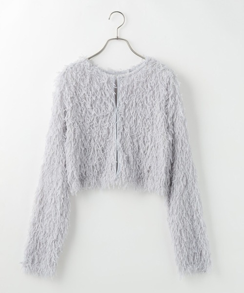 LOWRYS FARM（ローリーズファーム）の「フェザー２ＷＡＹカーディガン　136581（カーディガン/ボレロ・レディース・アイボリー/ブラック/グレー・LONG/SHORT）」の13枚目の写真