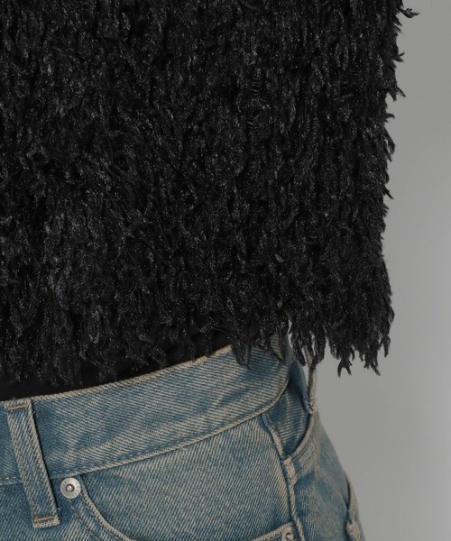 LOWRYS FARM（ローリーズファーム）の「フェザー２ＷＡＹカーディガン　136581（カーディガン/ボレロ・レディース・アイボリー/ブラック/グレー・LONG/SHORT）」の20枚目の写真