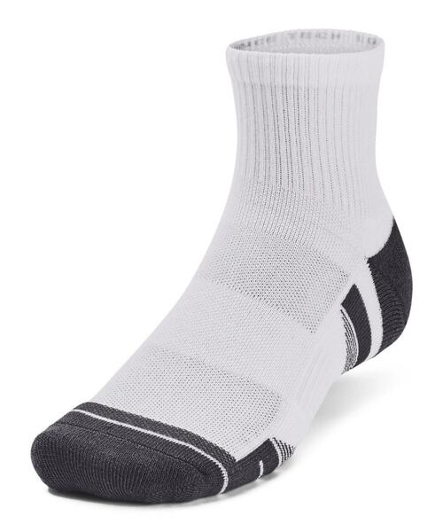 UNDER ARMOUR(アンダーアーマー)の「UAパフォーマンステック クオーター ソックス (3足セット)(トレーニング/メンズ/レディース)(ソックス/靴下・レディース・ホワイト・M/L)」の2枚目の写真