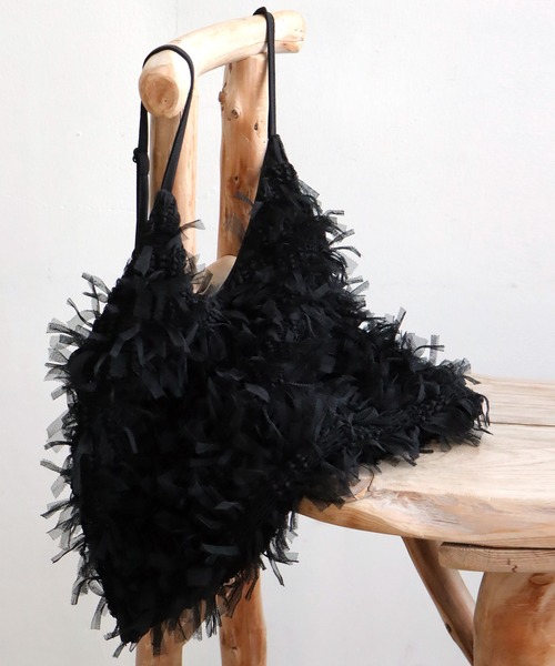 antiqua（アンティカ）の「フリンジキャミソール（キャミソール・レディース・ブラック・ONESIZE）」の8枚目の写真