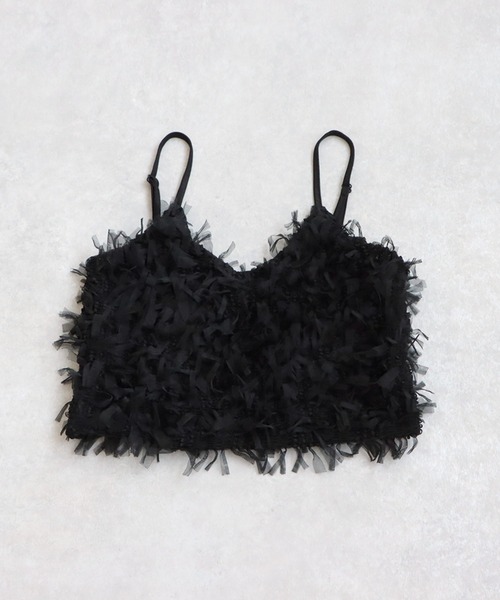 antiqua（アンティカ）の「フリンジキャミソール（キャミソール・レディース・ブラック・ONESIZE）」の10枚目の写真
