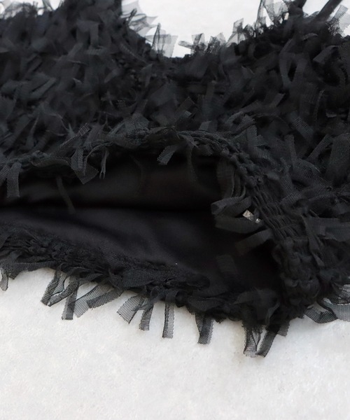 antiqua（アンティカ）の「フリンジキャミソール（キャミソール・レディース・ブラック・ONESIZE）」の12枚目の写真