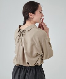 DRESKIP | 【無理せずキレイ】私の魅力を引きだす バックレースアップブラウス(シャツ/ブラウス)