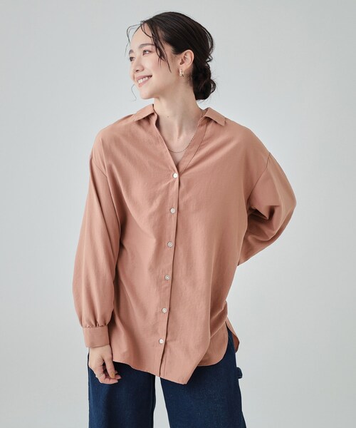 DRESKIP(ドレスキップ)の「◆【無理せずキレイ】後ろ姿が引き立つ バックレースアップブラウス(シャツ/ブラウス・レディース・チャコールグレー/ライトベージュ/ブラウン系/ピンク系・00)」の12枚目の写真