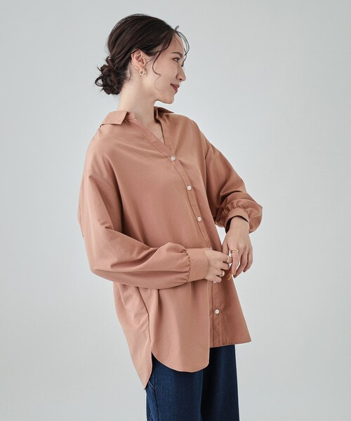 DRESKIP(ドレスキップ)の「◆【無理せずキレイ】後ろ姿が引き立つ バックレースアップブラウス(シャツ/ブラウス・レディース・チャコールグレー/ライトベージュ/ブラウン系/ピンク系・00)」の13枚目の写真