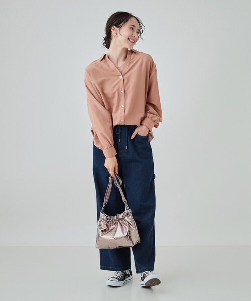 DRESKIP(ドレスキップ)の「◆【無理せずキレイ】後ろ姿が引き立つ バックレースアップブラウス(シャツ/ブラウス・レディース・チャコールグレー/ライトベージュ/ブラウン系/ピンク系・00)」の14枚目の写真