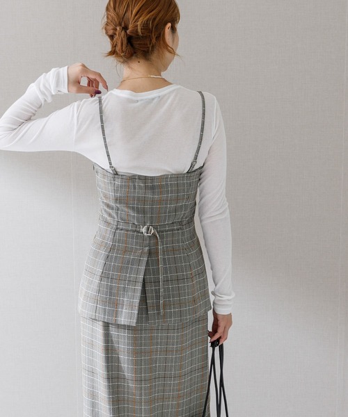 URBAN RESEARCH ROSSO WOMEN（アーバンリサーチ　ロッソ）の「キャミソールベアビスチェ（キャミソール・レディース・チェック/ブラウン・FREE）」の9枚目の写真