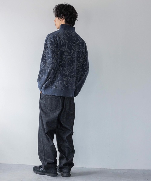 LOWRYS FARM(ローリーズファーム)の「モールジャガードハーフZIP 132985(ニット/セーター・メンズ・グレー/ネイビー・MEDIUM/LARGE)」の9枚目の写真