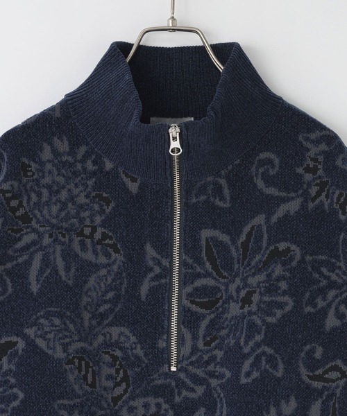 LOWRYS FARM(ローリーズファーム)の「モールジャガードハーフZIP 132985(ニット/セーター・メンズ・グレー/ネイビー・MEDIUM/LARGE)」の12枚目の写真