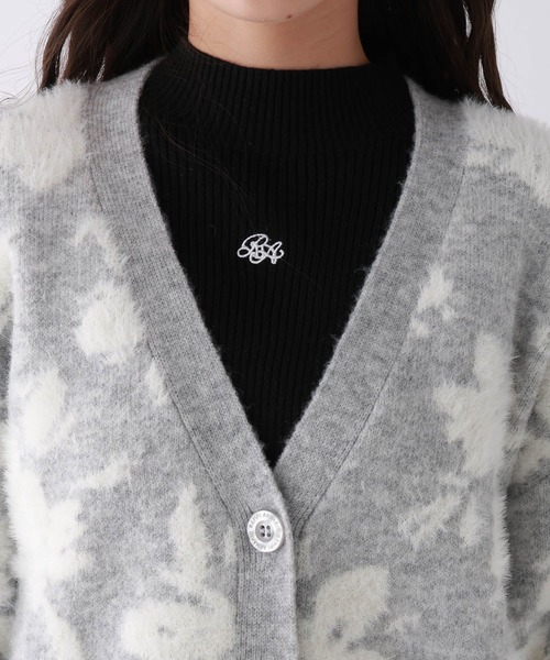 repipi armario（レピピ アルマリオ）の「【洗えるニット】FLOWERシャギーカーディガン（カーディガン/ボレロ・キッズ・ベージュ/グレー・LARGE/SMALL/MEDIUM）」の10枚目の写真