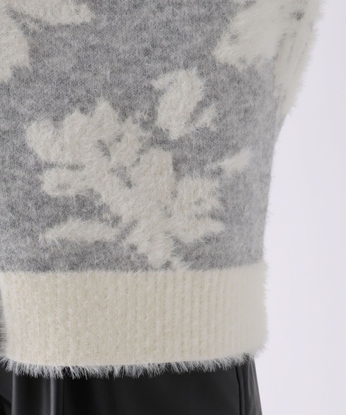 repipi armario（レピピ アルマリオ）の「【洗えるニット】FLOWERシャギーカーディガン（カーディガン/ボレロ・キッズ・ベージュ/グレー・LARGE/SMALL/MEDIUM）」の12枚目の写真